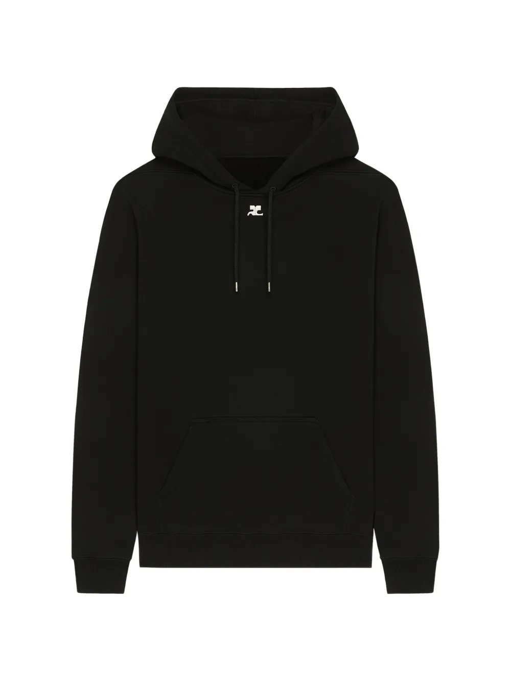 Courrèges Felpa con cappuccio e stampa Kiss - Nero