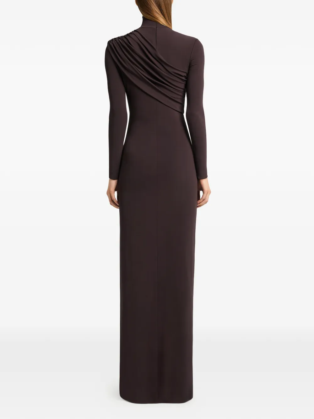Courrèges Jersey maxi-jurk met gedraaid detail Bruin