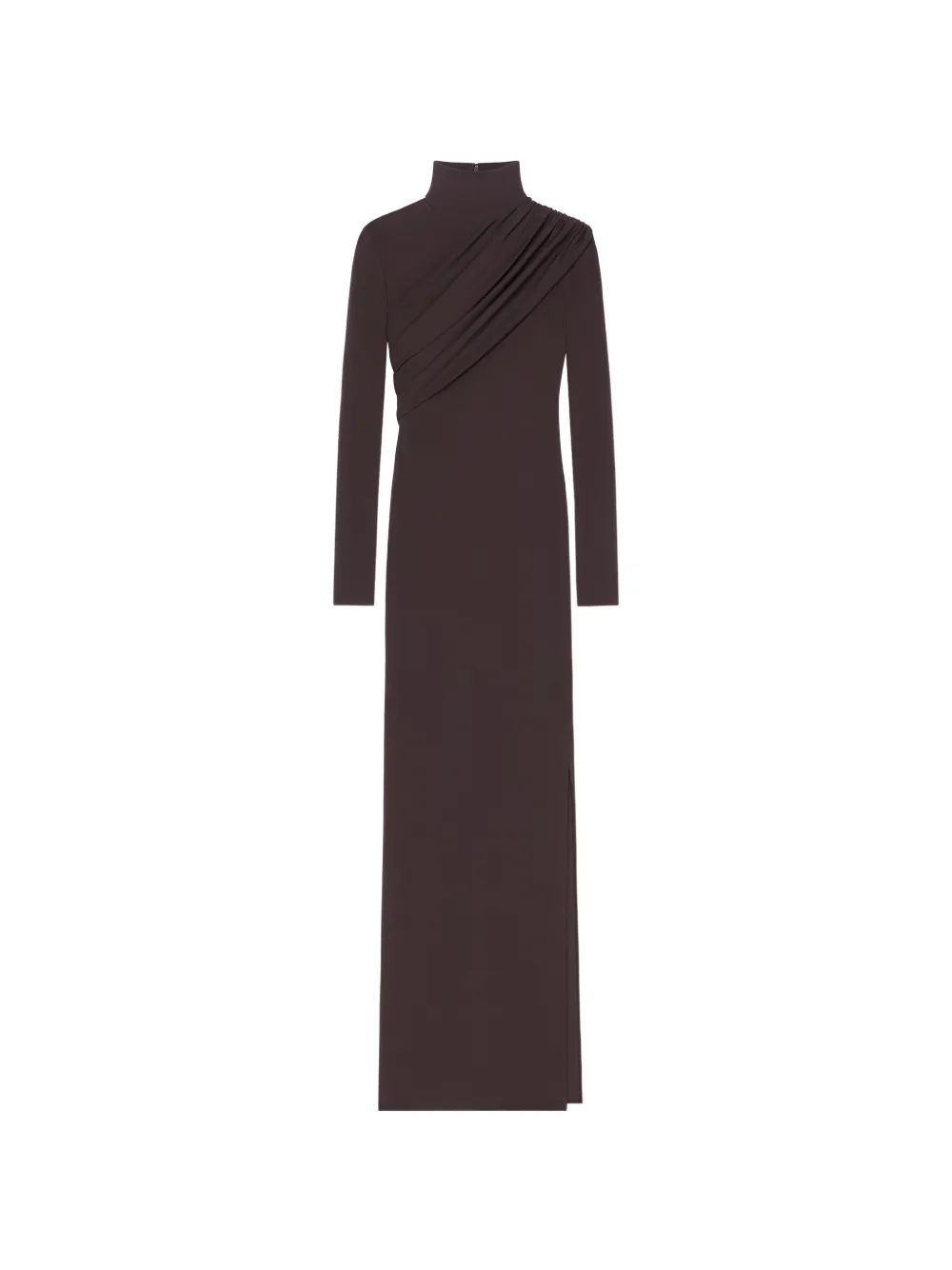 Courrèges twist-detail jersey maxi dress - Brown