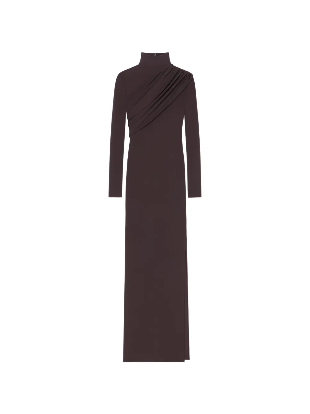Courrèges Maxikleid aus Jersey mit Twist-Detail - Braun