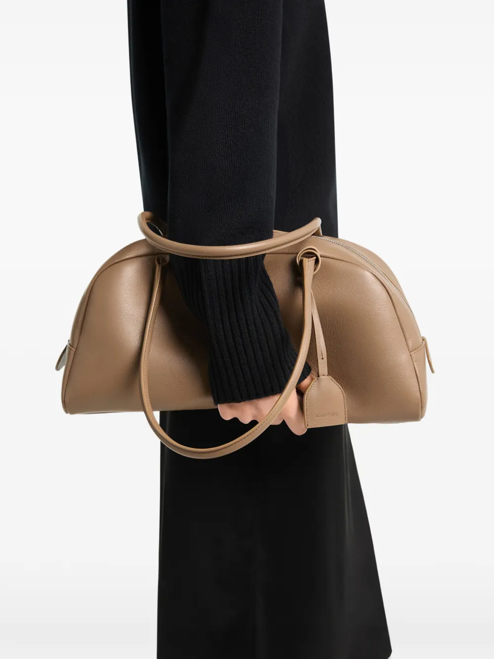 Courrèges Monday leren schoudertas Beige