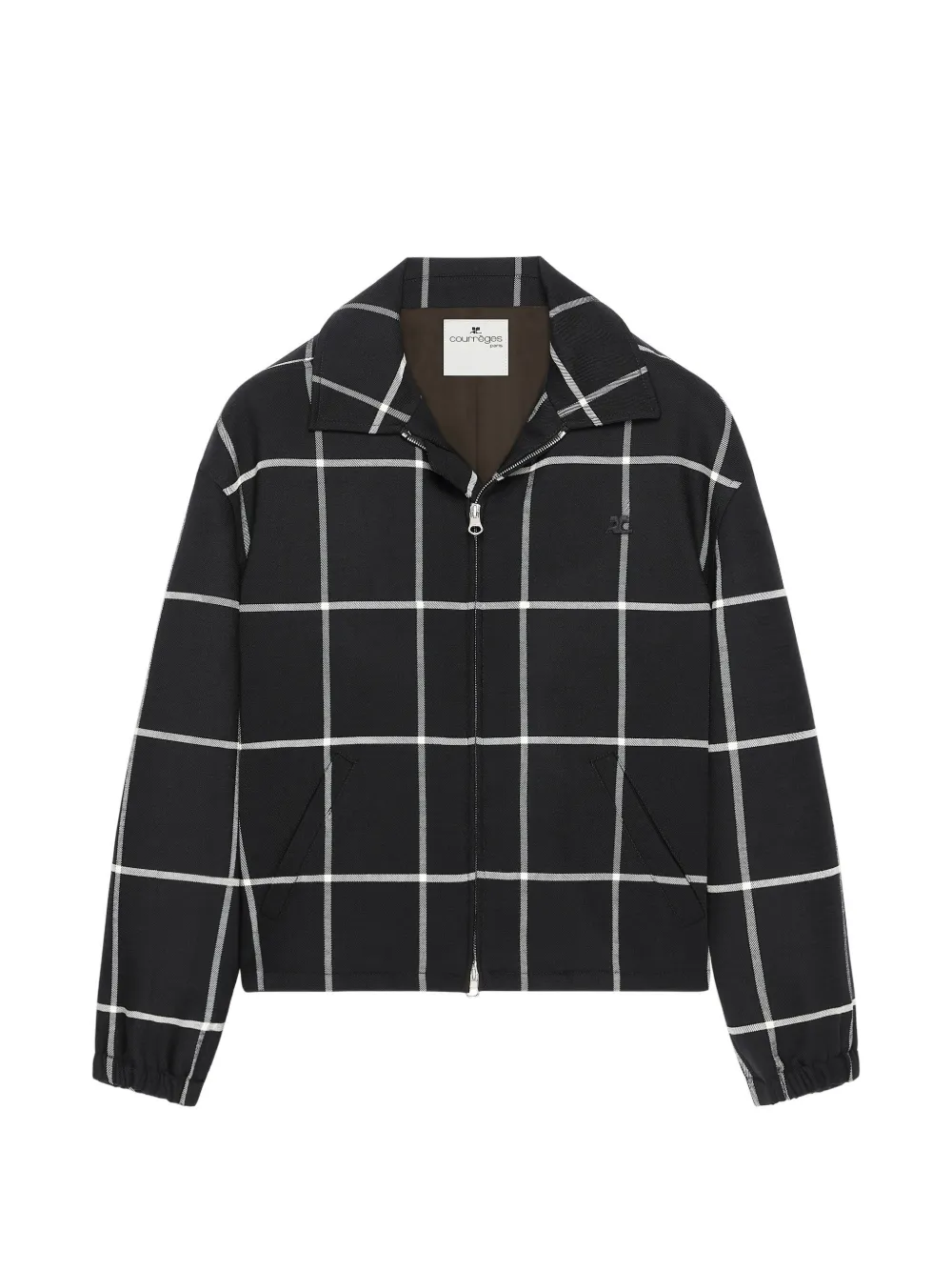 Courrèges Bomber a quadri - Nero
