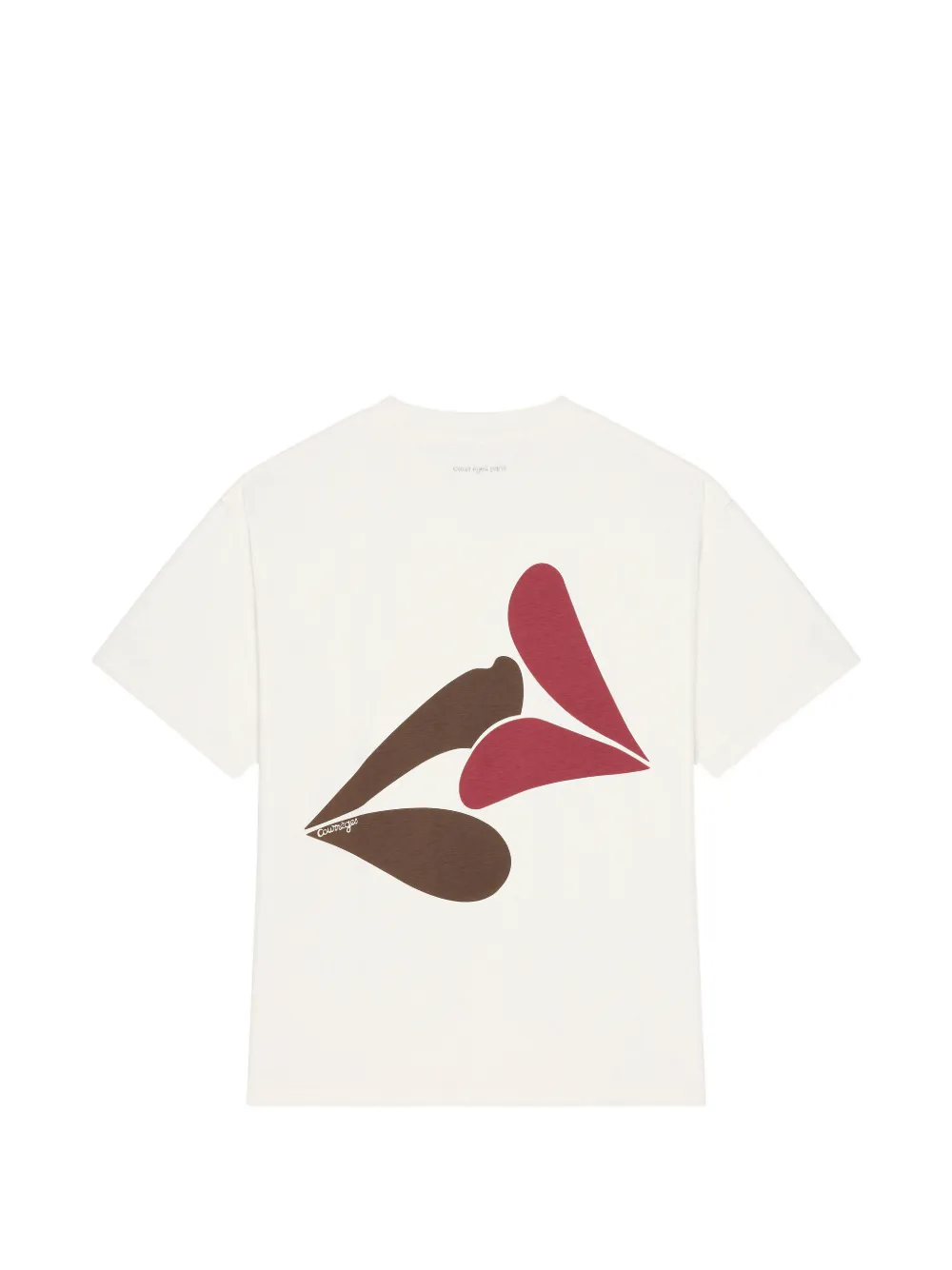 Courrèges Oversized T-shirt met kus-print Wit