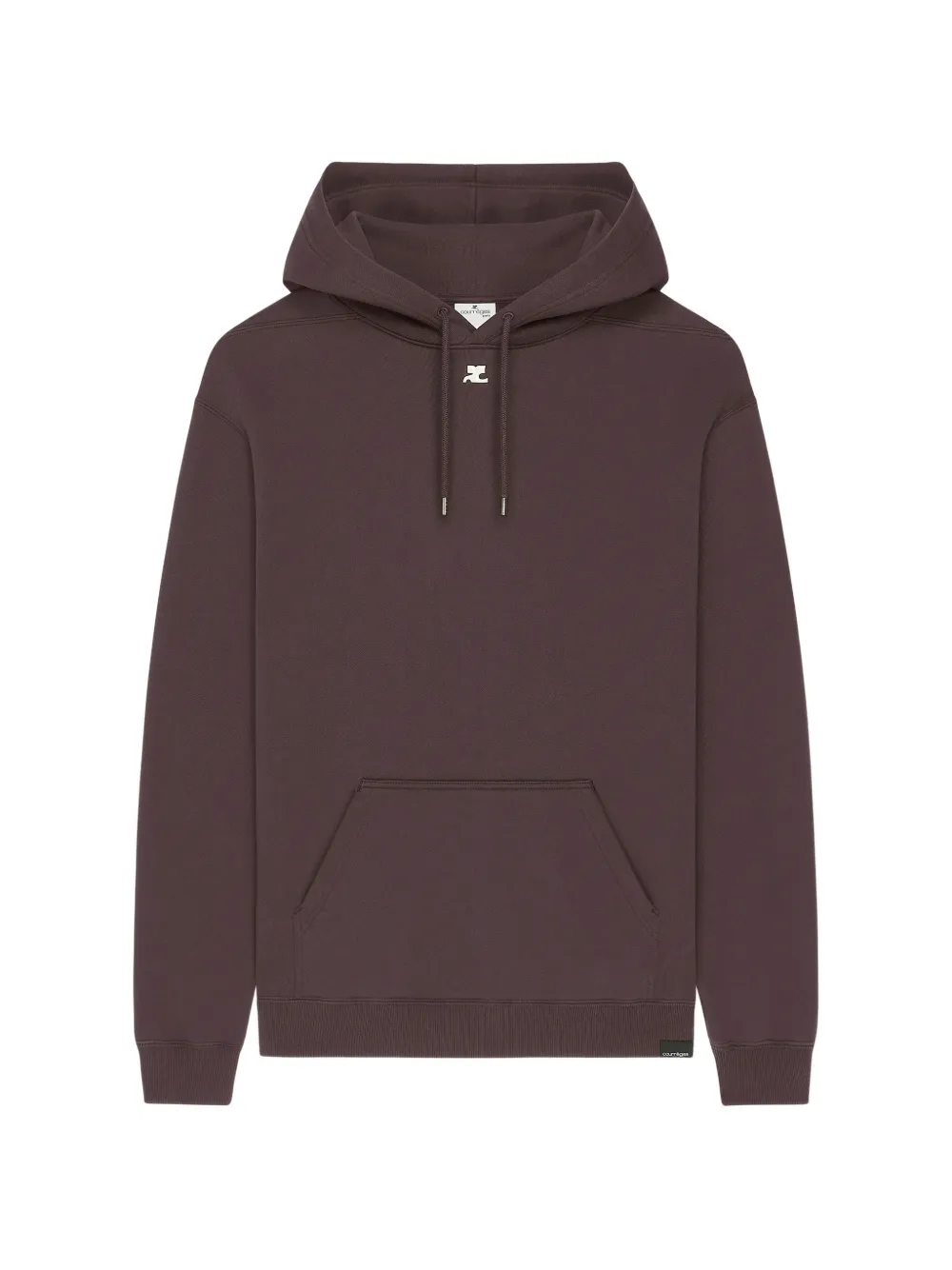 Courrèges Felpa con logo AC e cappuccio - Rosso