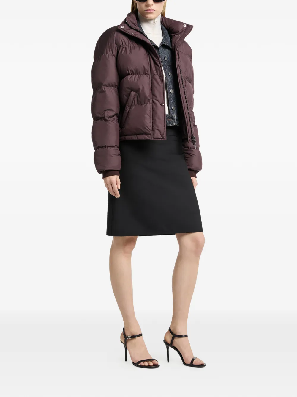 Courrèges Cropped donsjack Rood