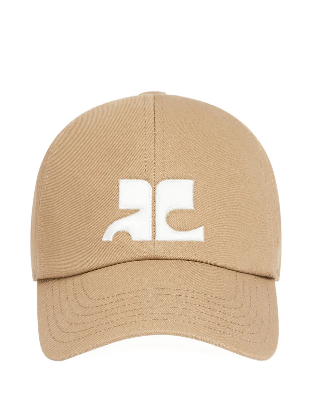 Courrèges AC-logo cotton cap - Nude