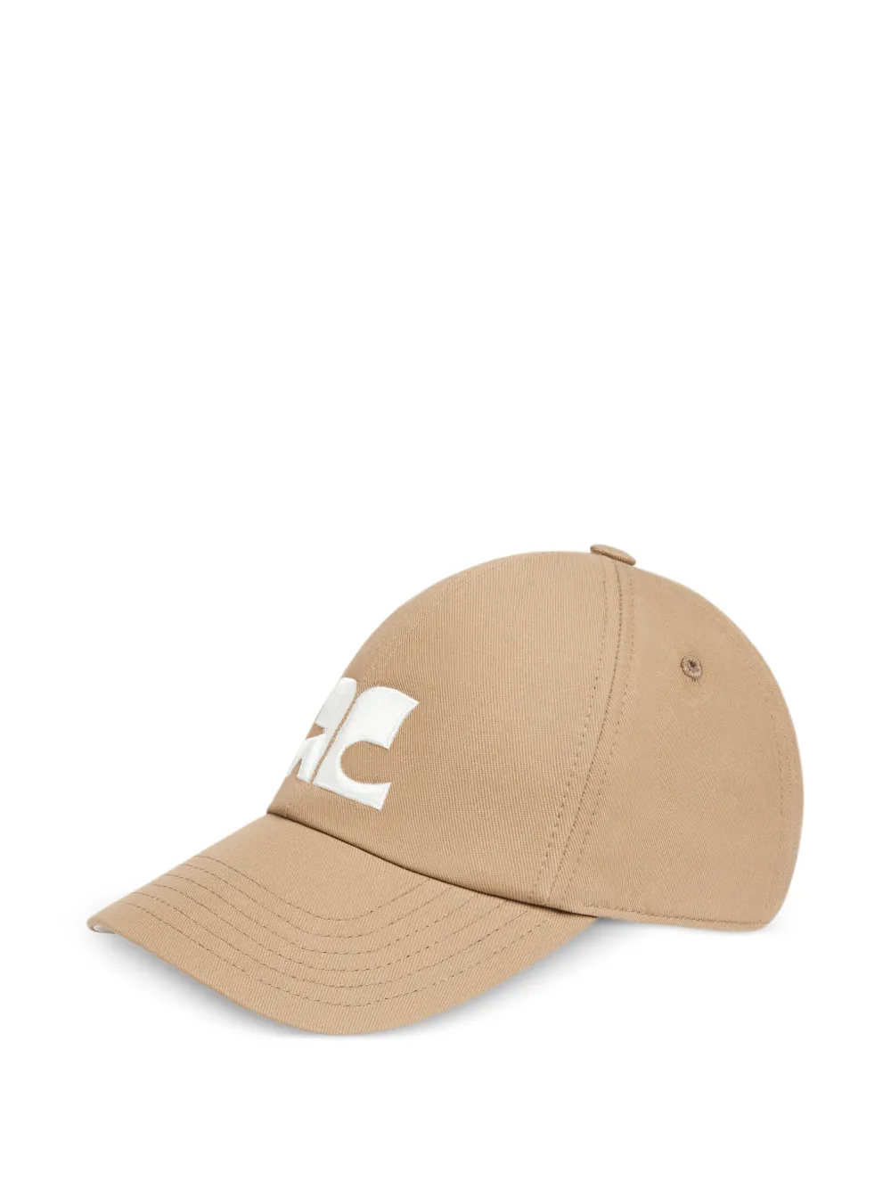 Courrèges Katoenen pet met AC-logo Beige