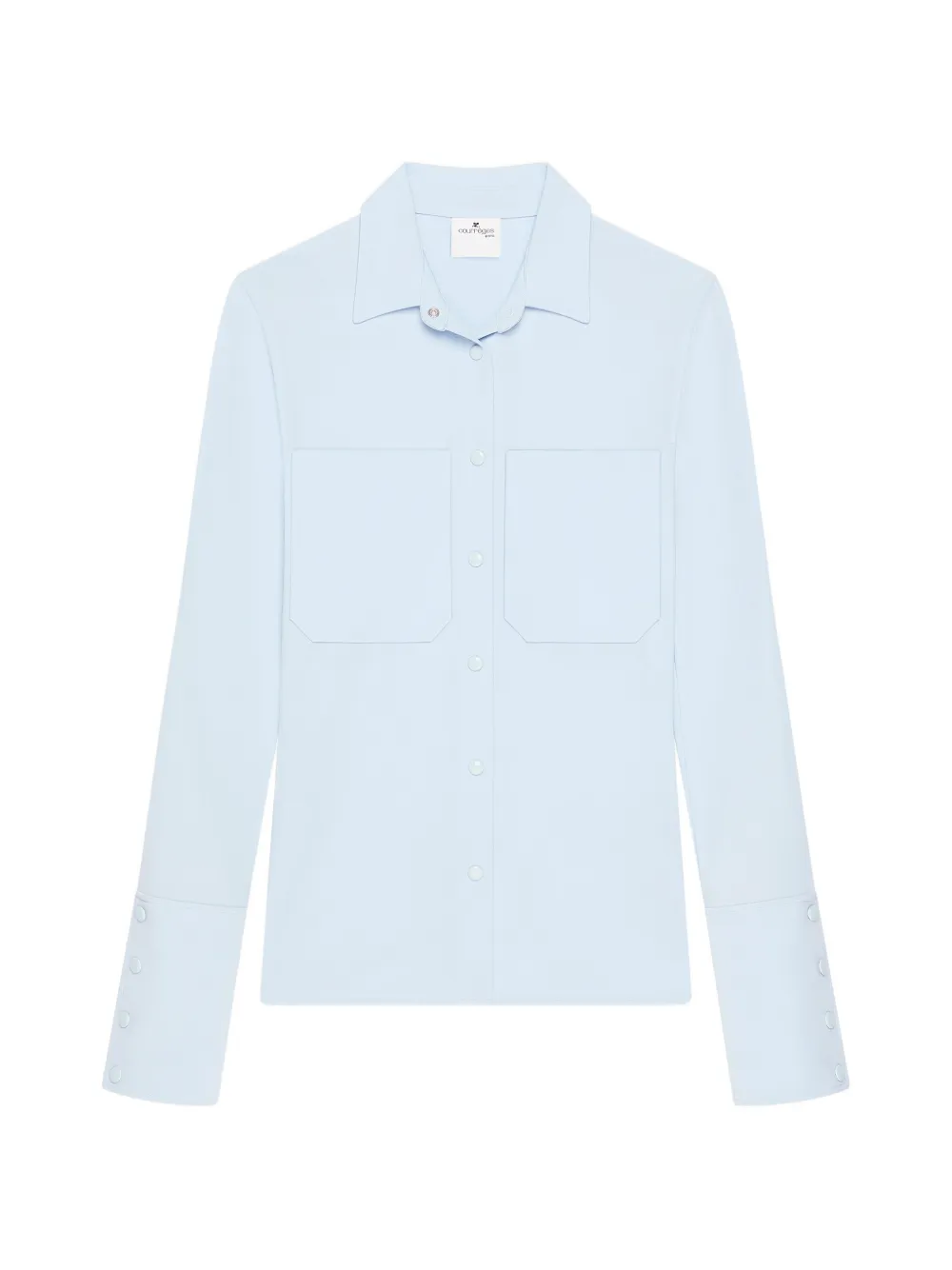 Courrèges Jerseyhemd mit Taschen - Blau
