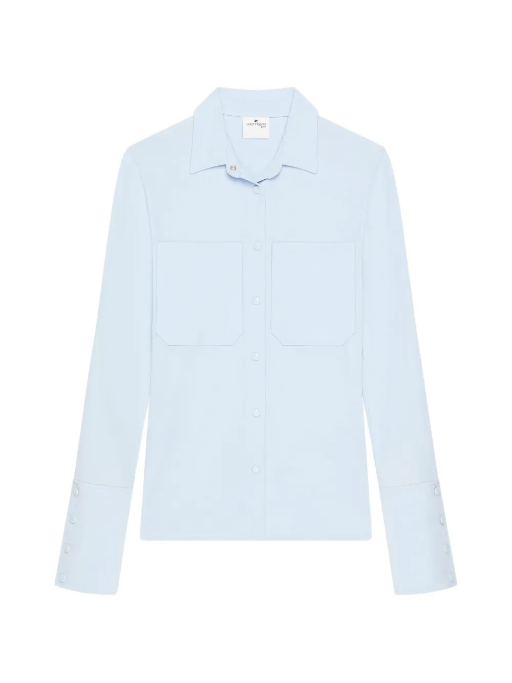 Courrèges Jersey overhemd met twee zakken Blauw