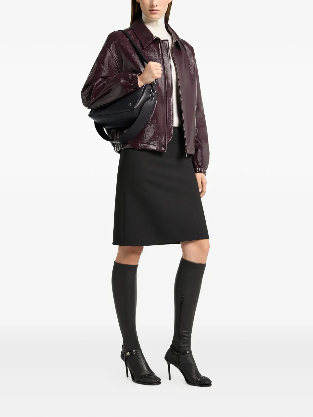 Courrèges Three Sixty medium schoudertas Zwart