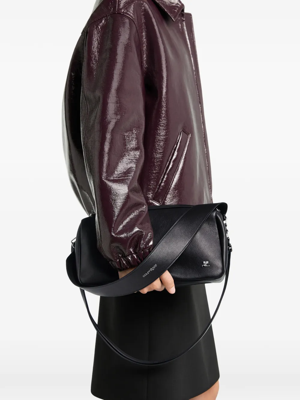 Courrèges Three Sixty medium schoudertas Zwart