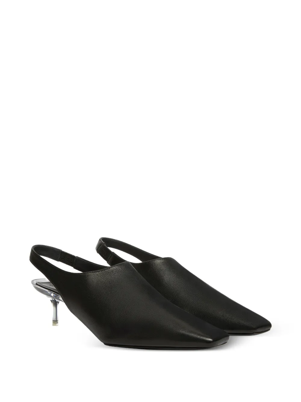 Courrèges Slingback pumps met doorzichtige hak Zwart