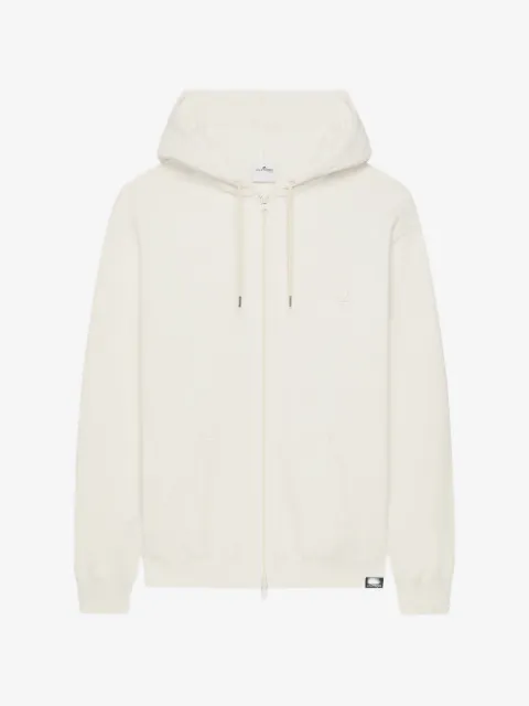 Courrèges logo-print zipped hoodie