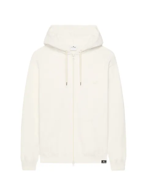 Courrèges logo print zipped hoodie