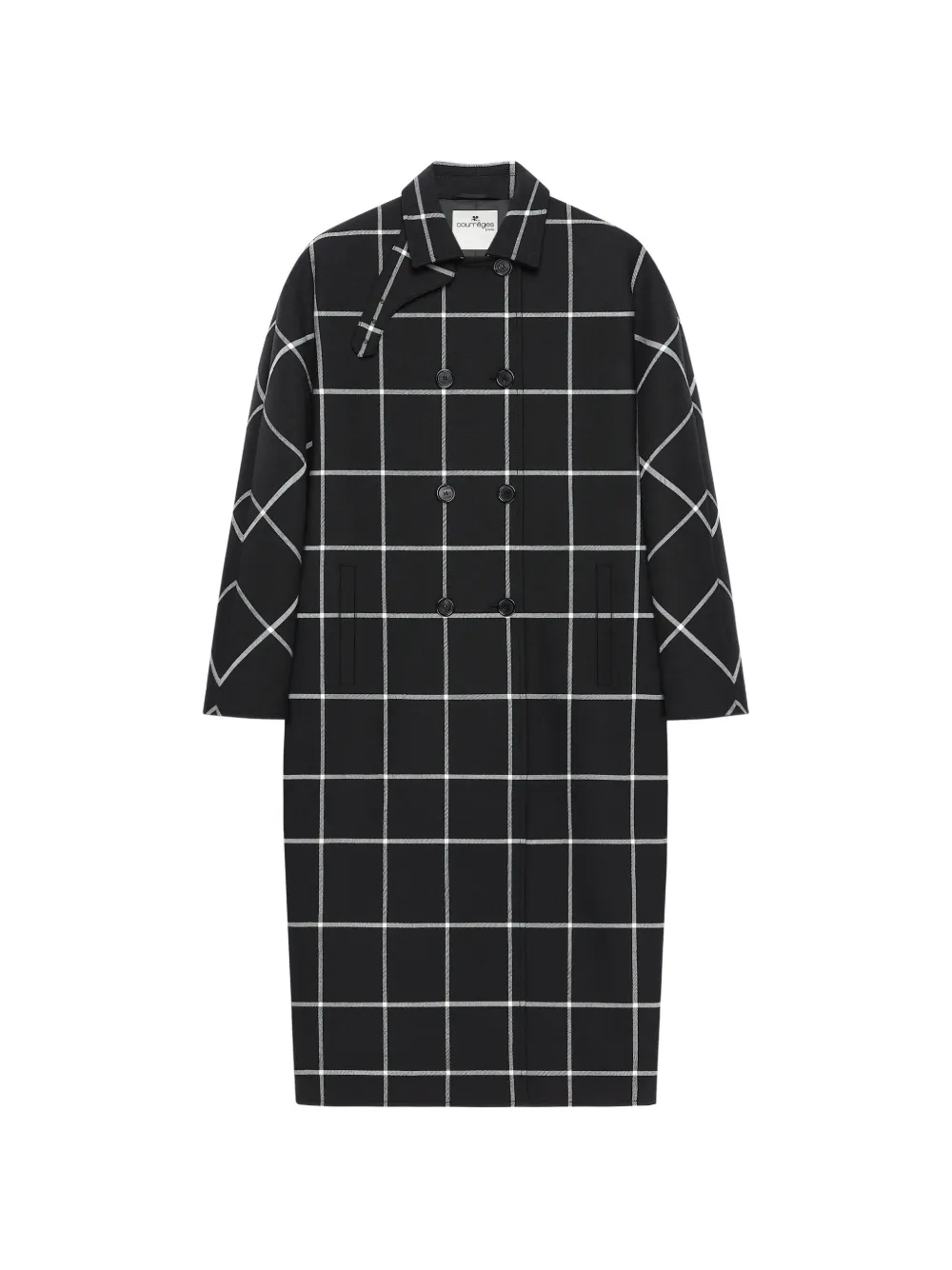 Courrèges Karierte Cabanjacke - Schwarz