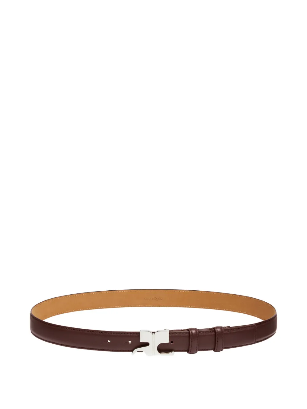 Courrèges AC logo-plaque belt - Rosso
