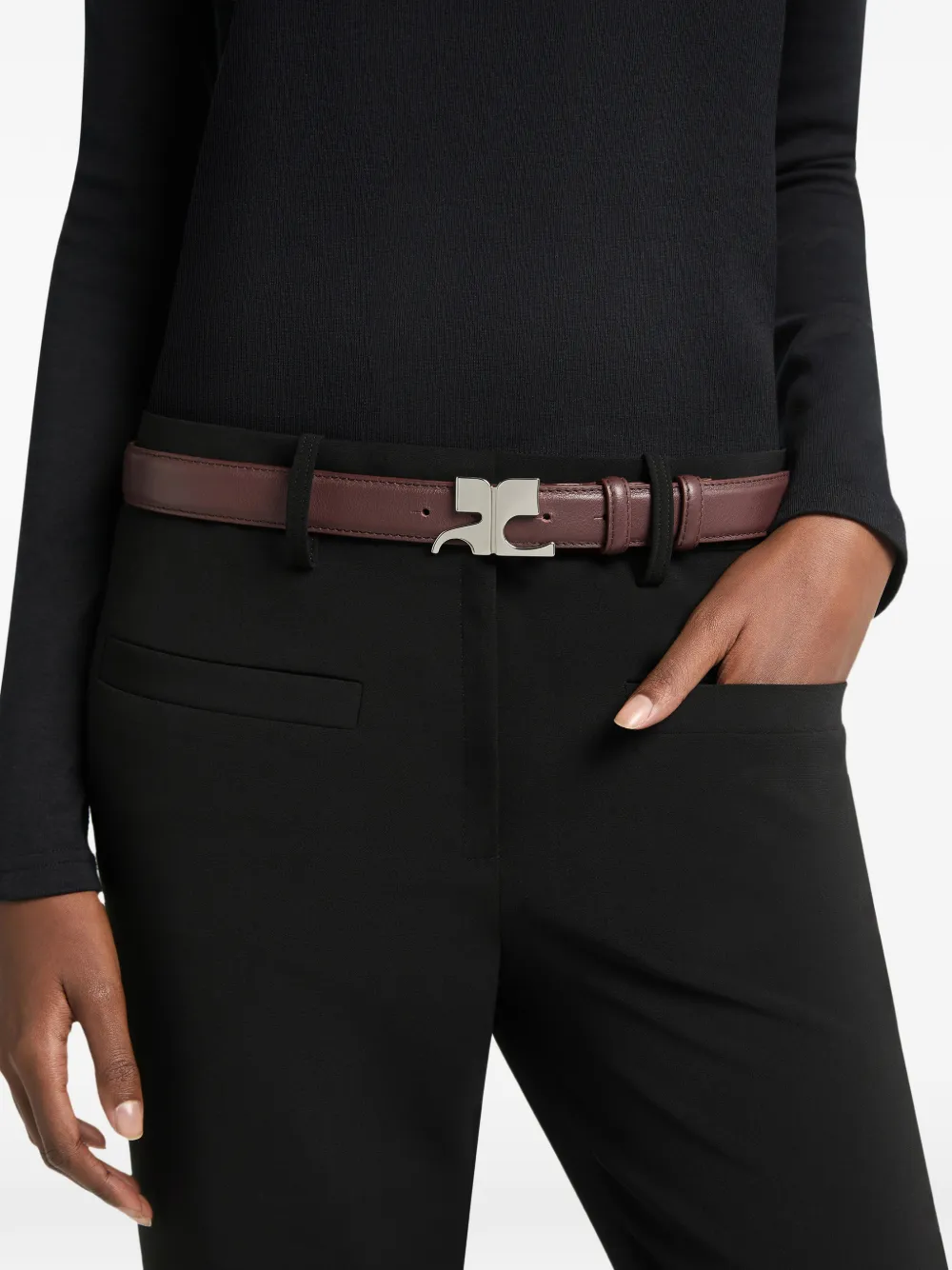 Courrèges AC riem met logo-plakkaat Rood