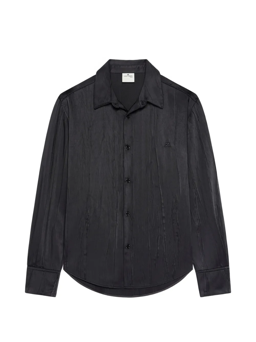 Courrèges Hemd in Satin-Optik - Schwarz