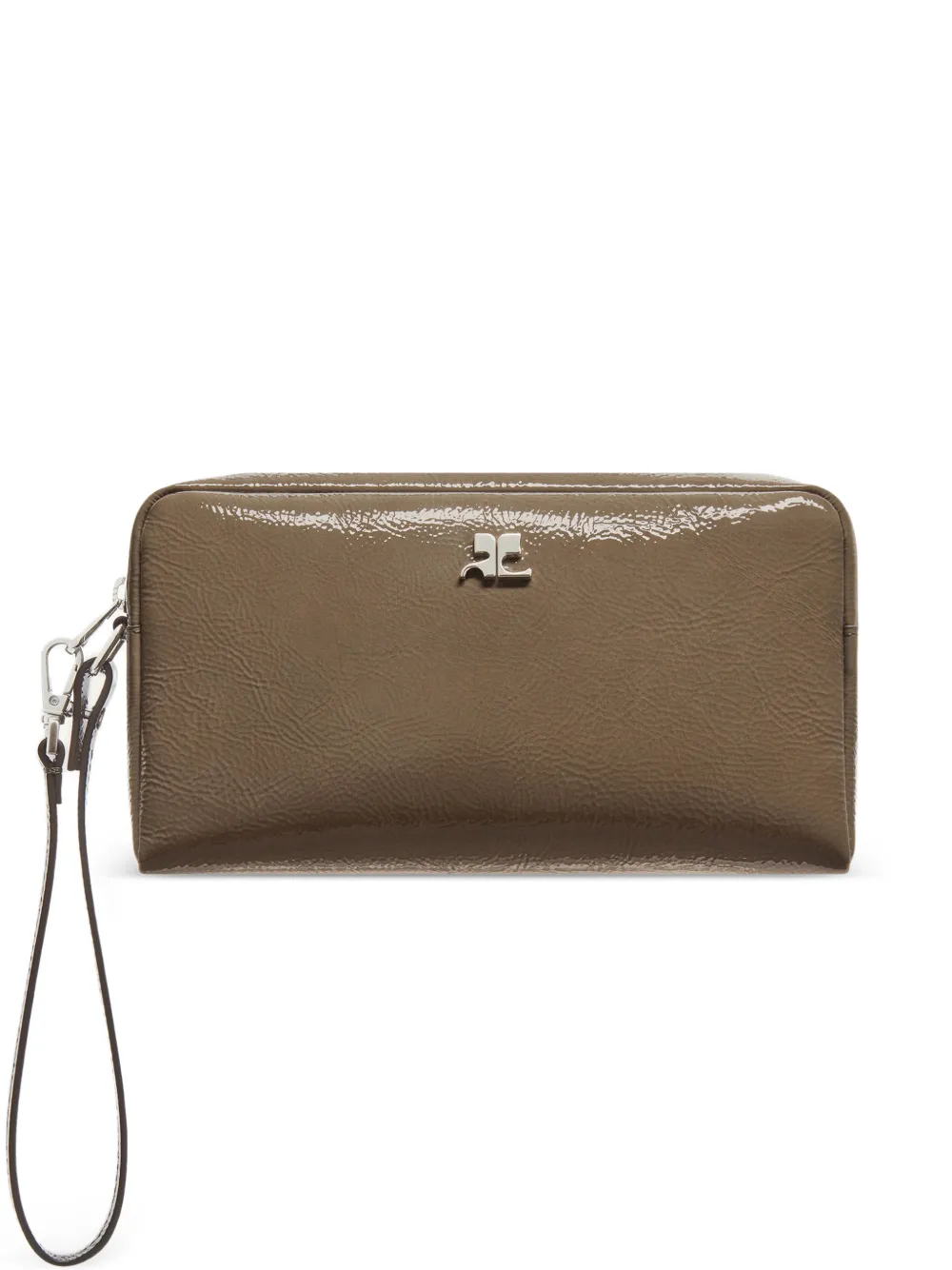 Courrèges AC naplack beauty pouch - Braun
