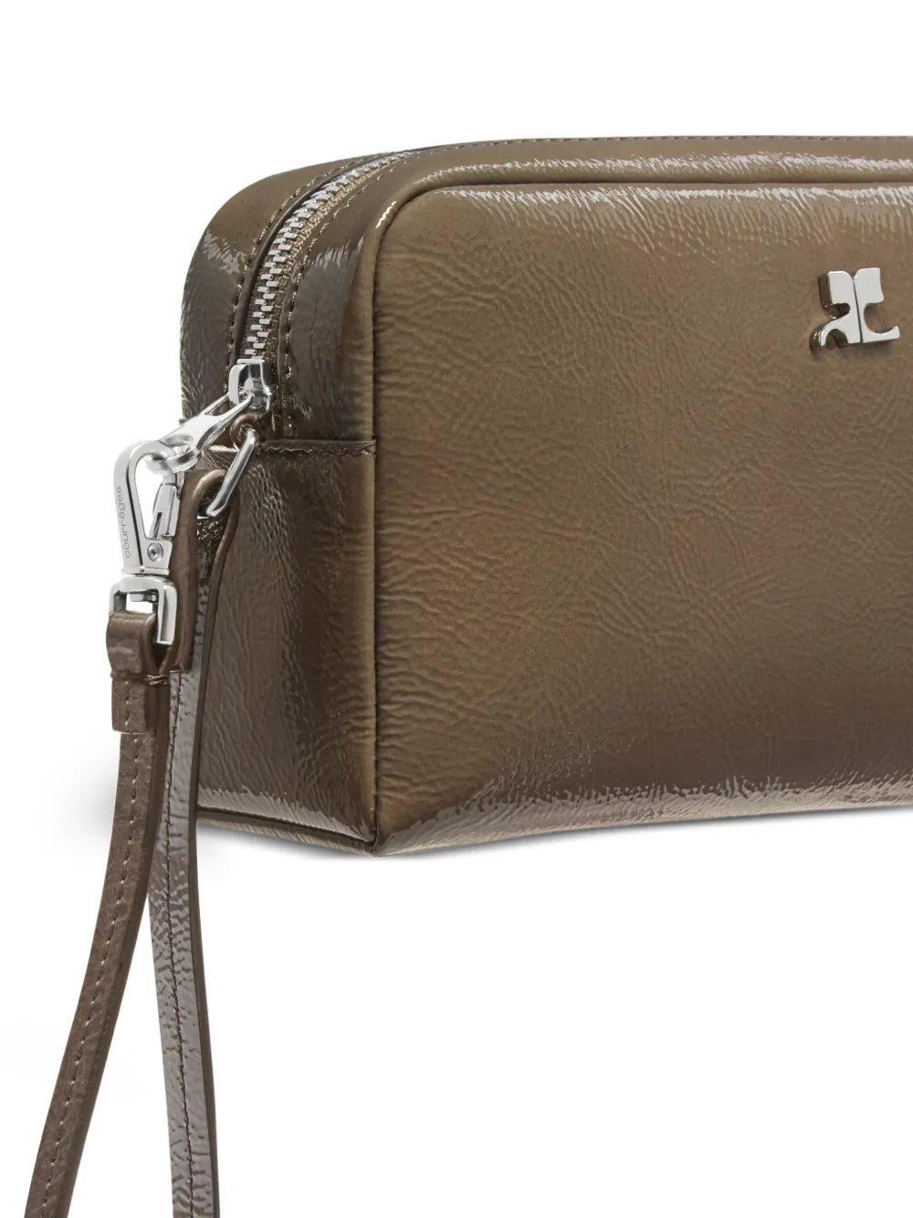 Courrèges AC Naplack make-up tas Bruin