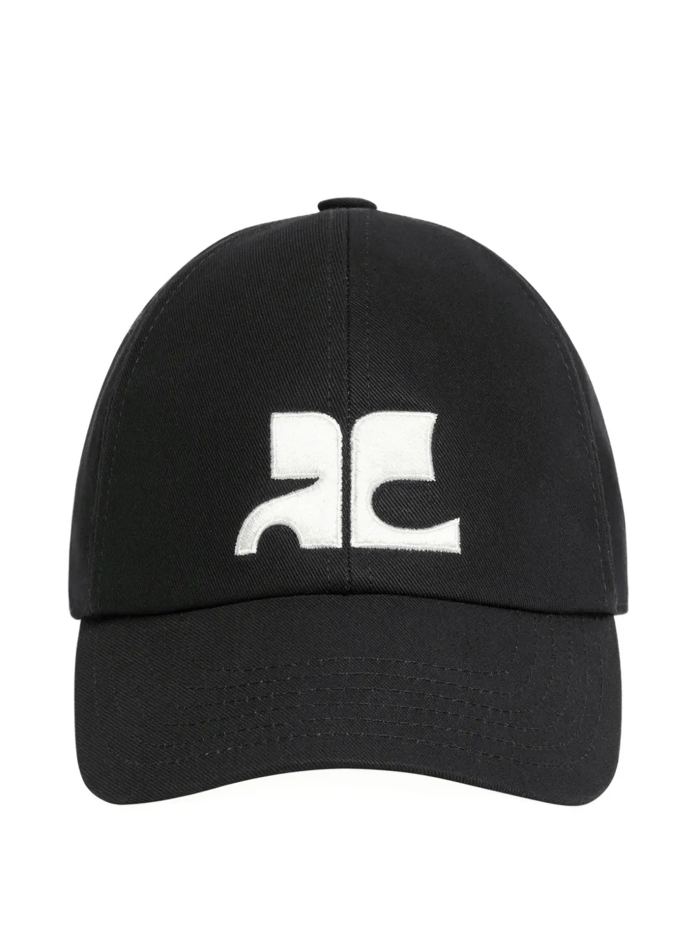 Courrèges Ac Logo-embroidered Cap In Black