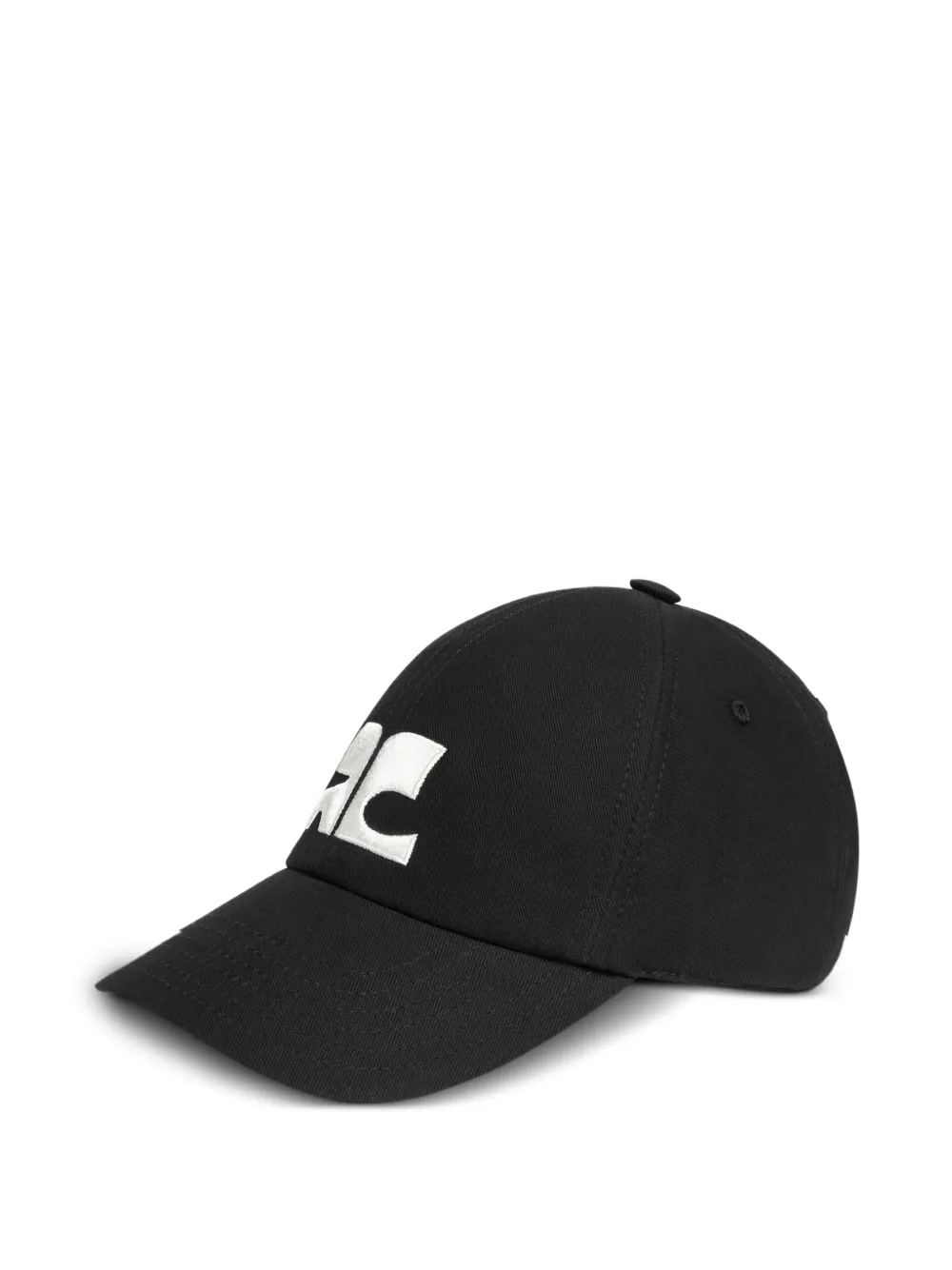 Courrèges AC pet met geborduurd logo Zwart