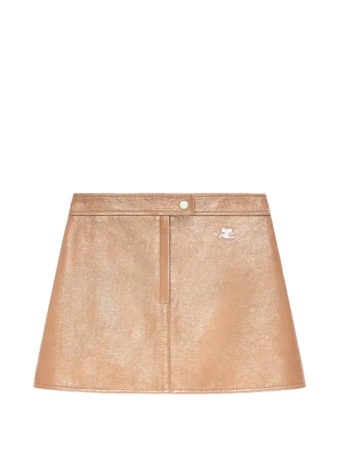 Courrèges vinyl-effect mini skirt
