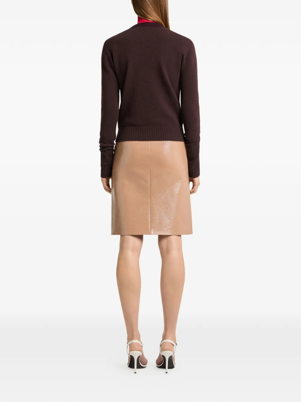 Courrèges A-lijn mini-rok Beige