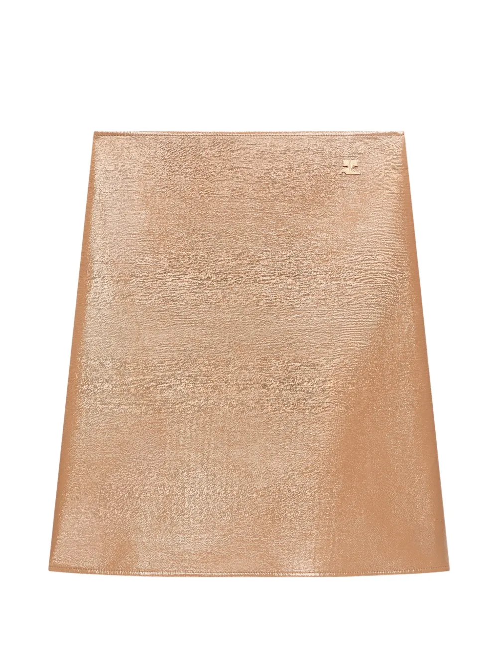 Courrèges vinyl A-line knee-length skirt - Toni neutri