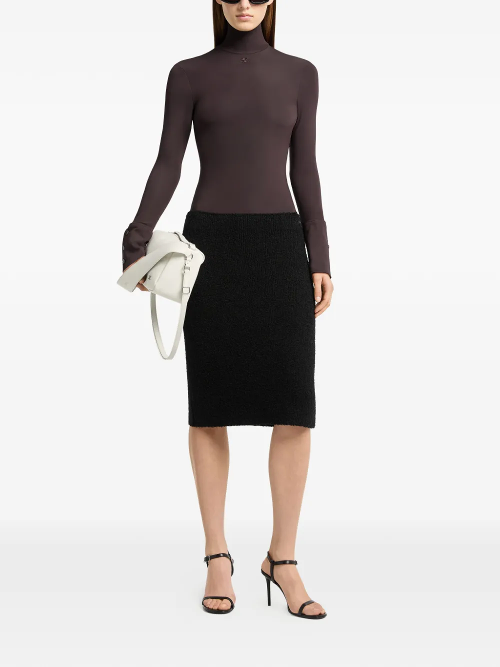 Courrèges Bouclette midi-rok Zwart