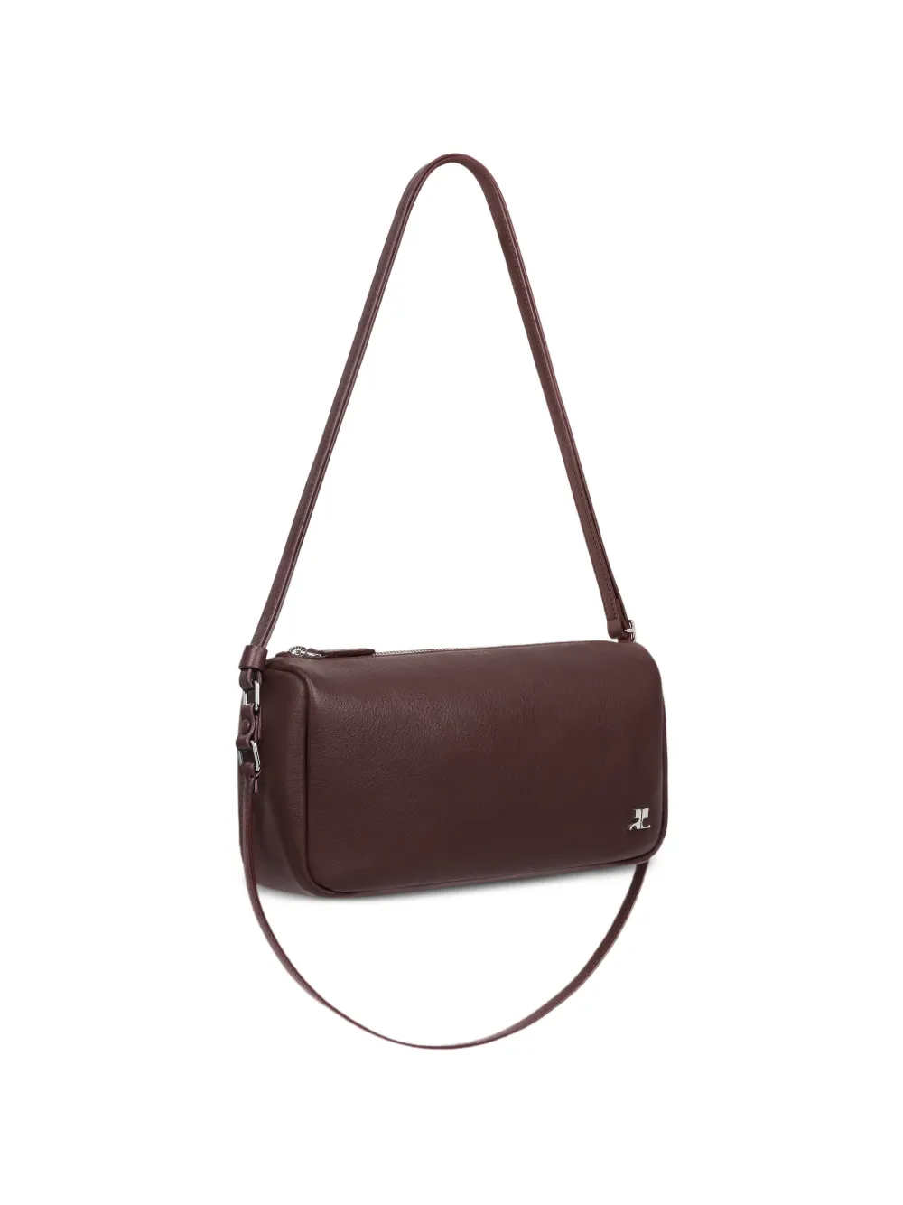 Courrèges Three Sixty kleine leren schoudertas Bruin