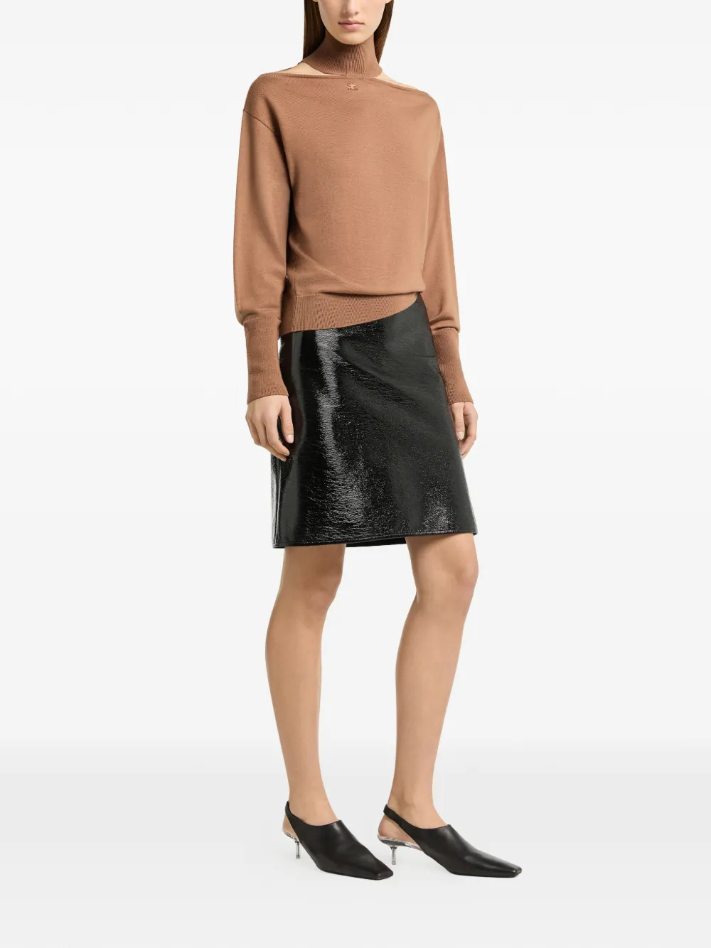 Courrèges Trui van merinowol Beige