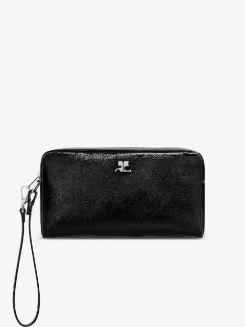 Courrèges naplack logo-plaque mini bag