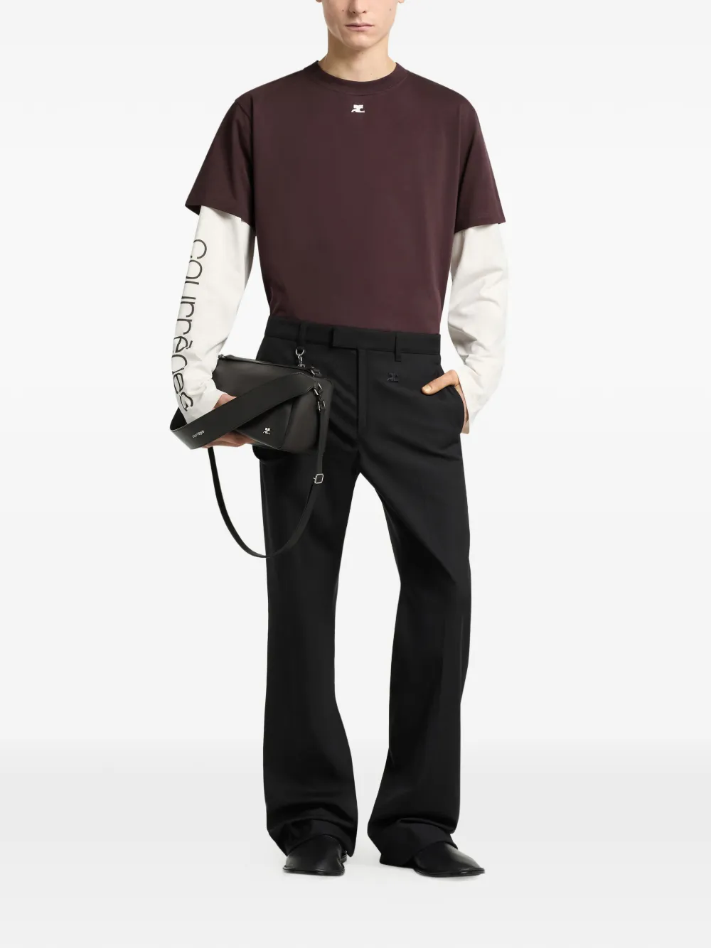 Courrèges T-shirt met logopatch Rood