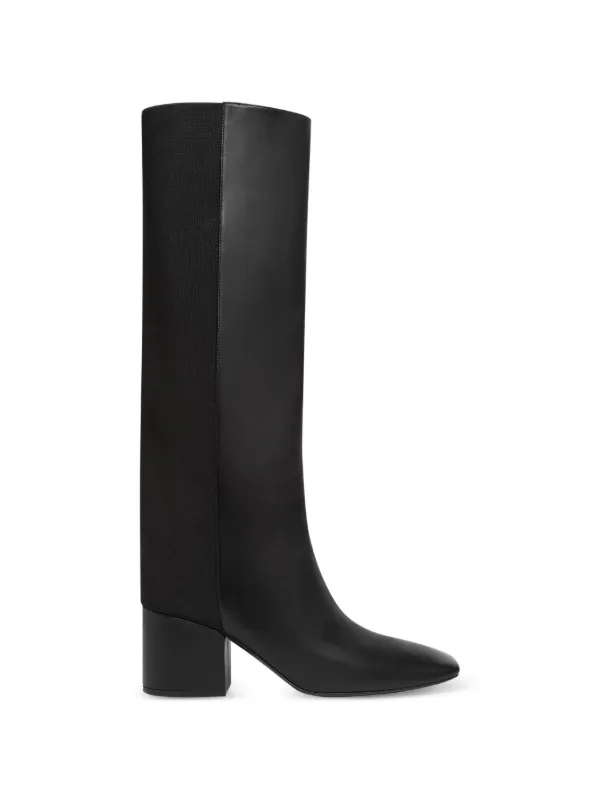 Courrèges Logo-detail Bi-material Boots in Black