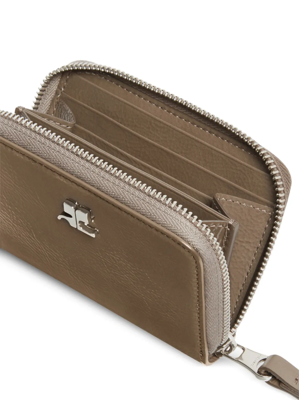 Courrèges Portemonnee met rits Beige