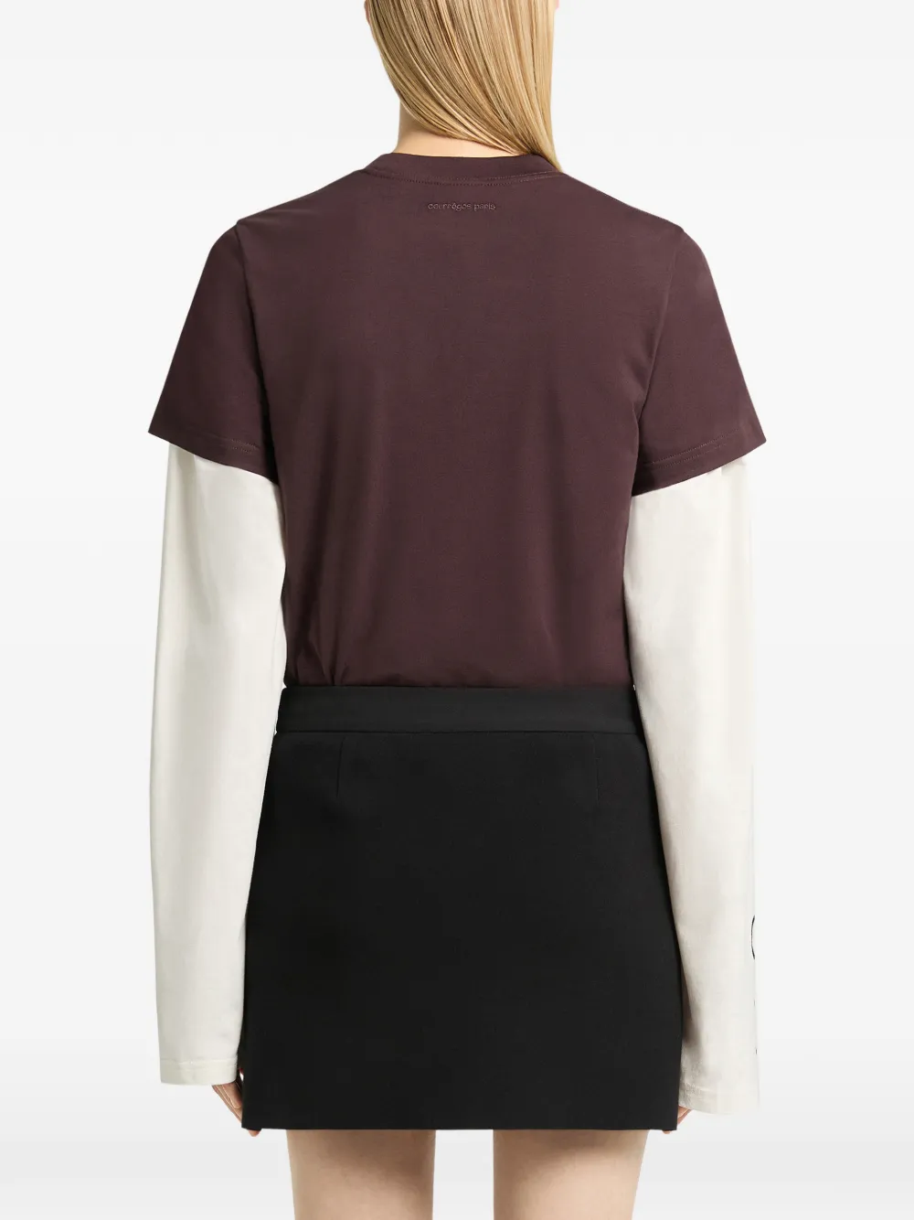 Courrèges T-shirt met geborduurd logo Rood