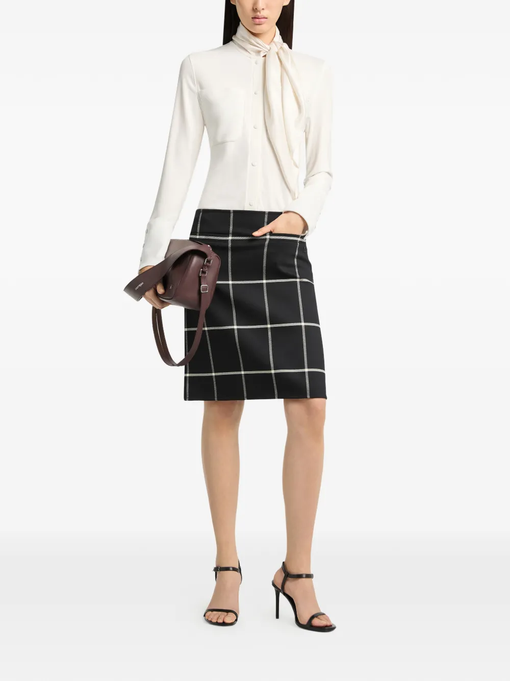 Courrèges Zijden blouse Beige