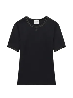 Prada short-sleeved Stretch T-shirt | Black | FARFETCH