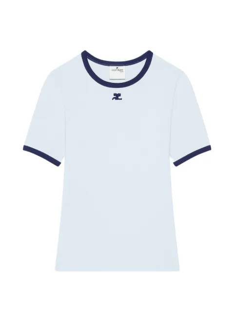 Courrèges polo à logo brodé