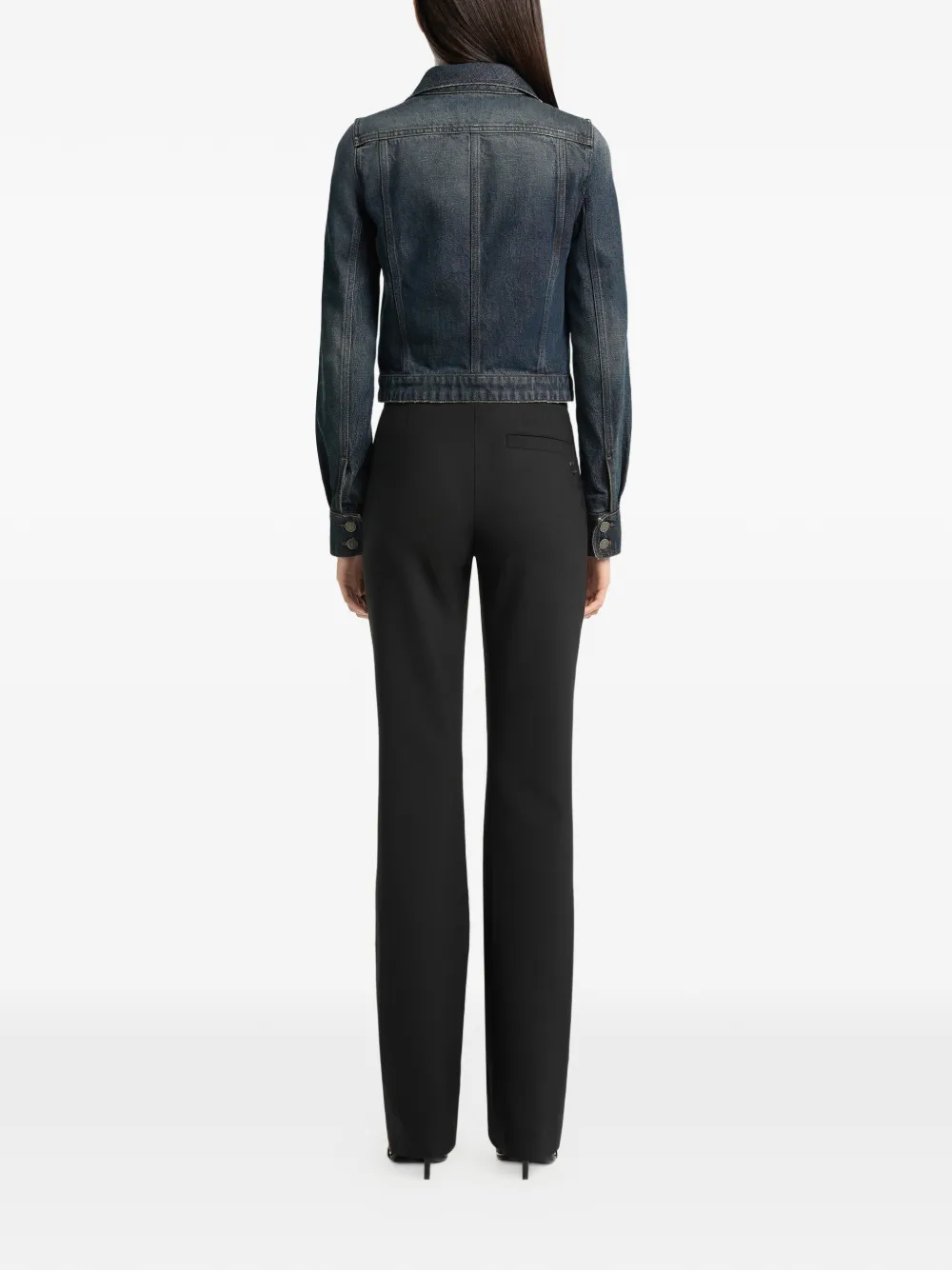 Courrèges Reedition denim jack met geborduurd logo Blauw