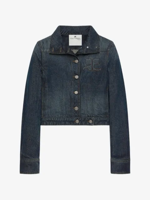 Courrèges Reedition logo-embroidered denim jacket