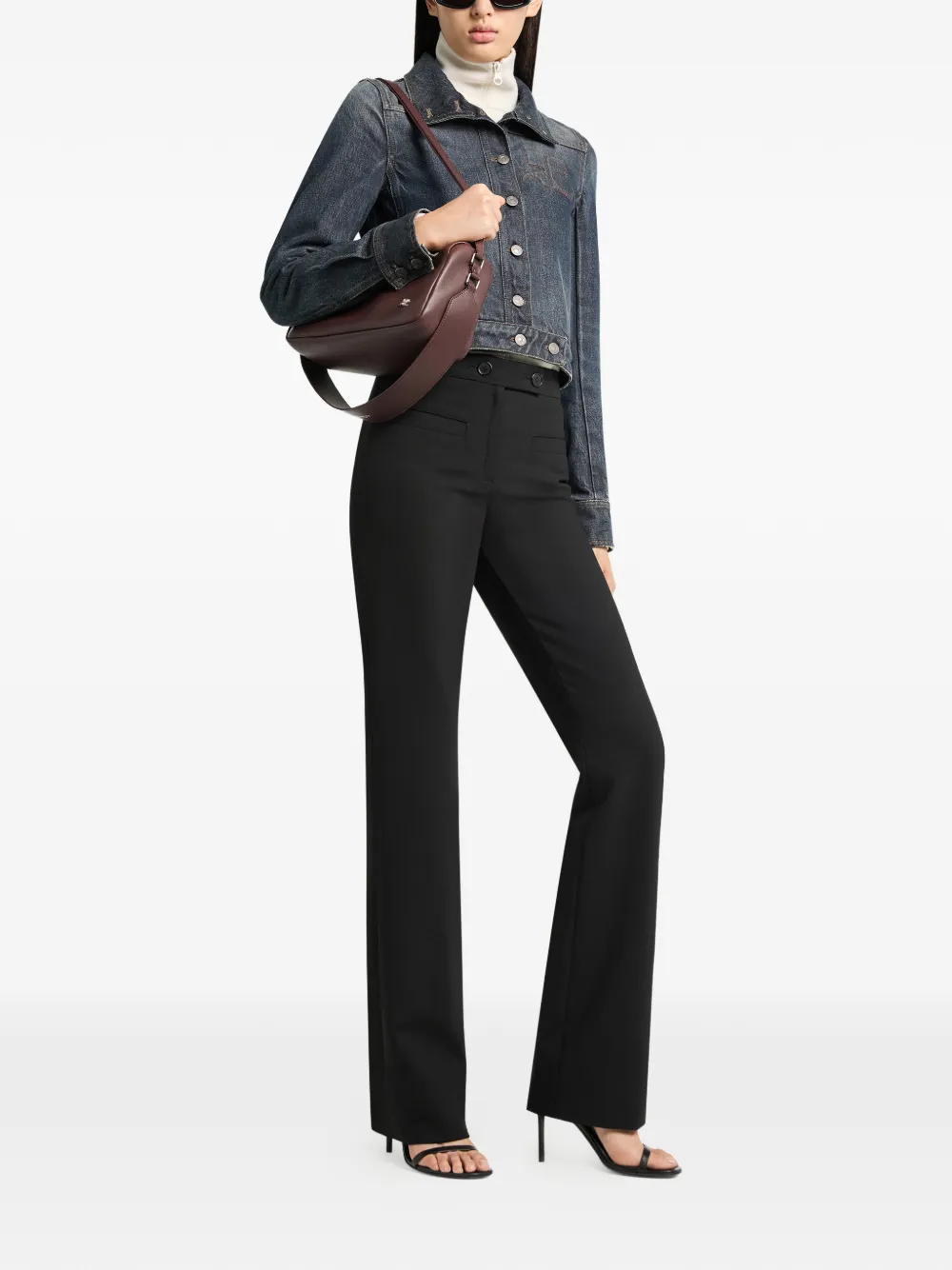 Courrèges Three Sixty medium schoudertas Bruin