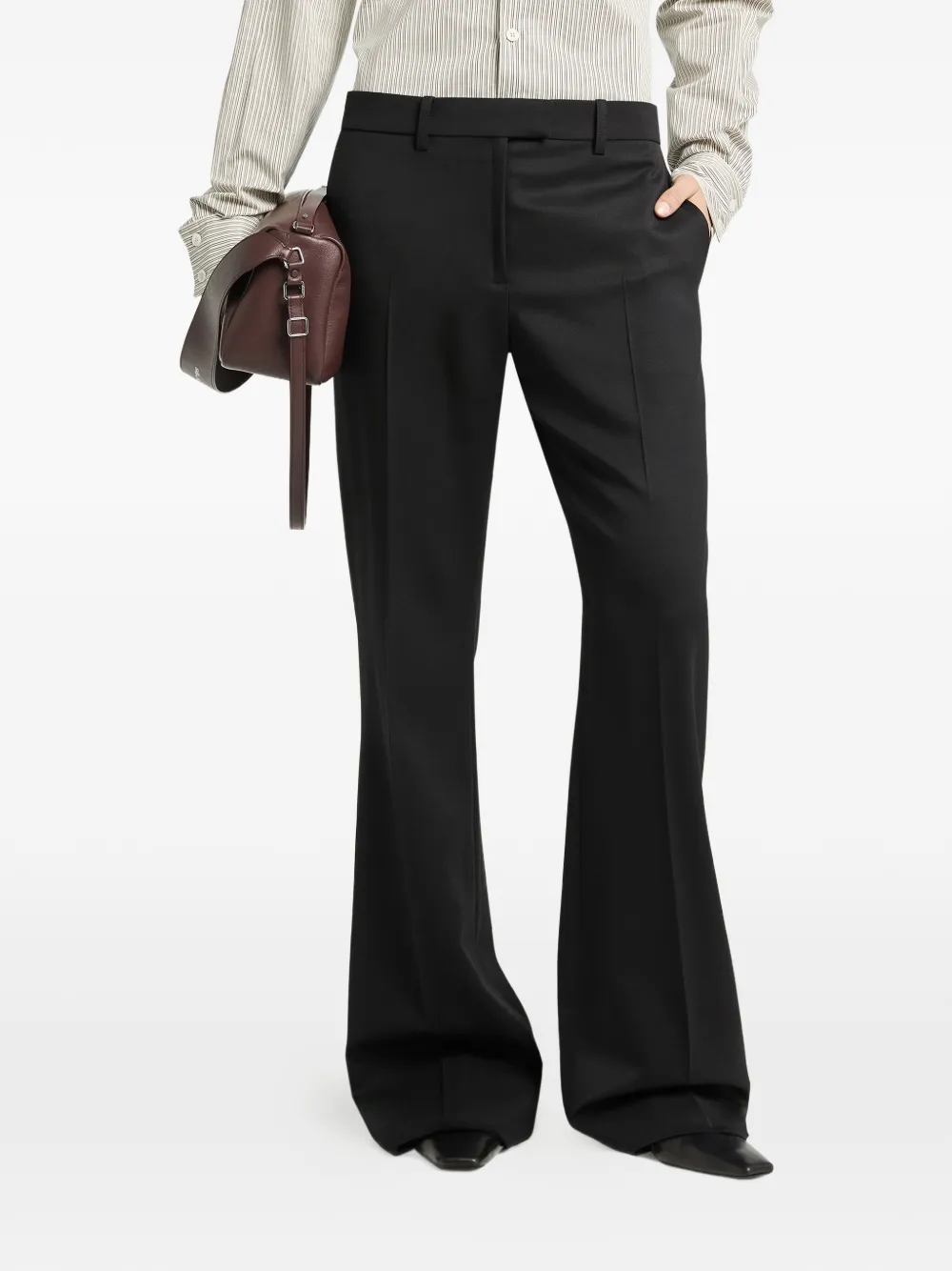 Courrèges Wollen pantalon Zwart
