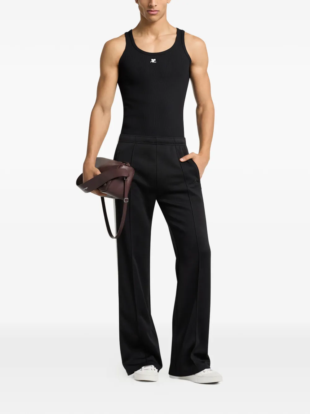 Courrèges logo-patch tank top | Vests & Tank Tops | Image 2