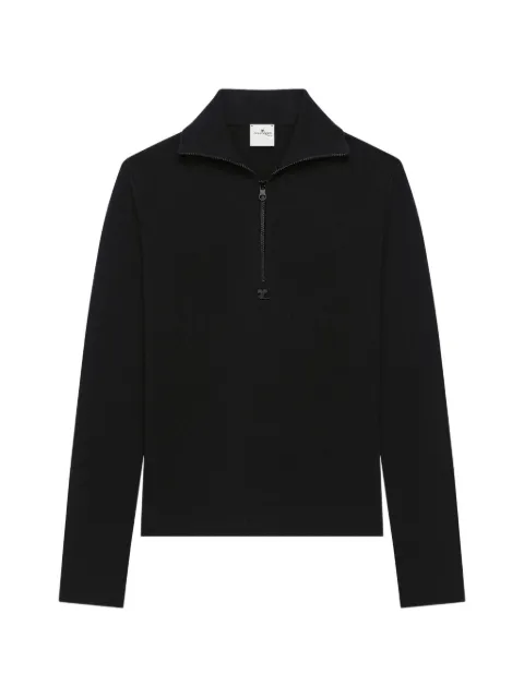 Courrèges half-zip logo-detail sweater