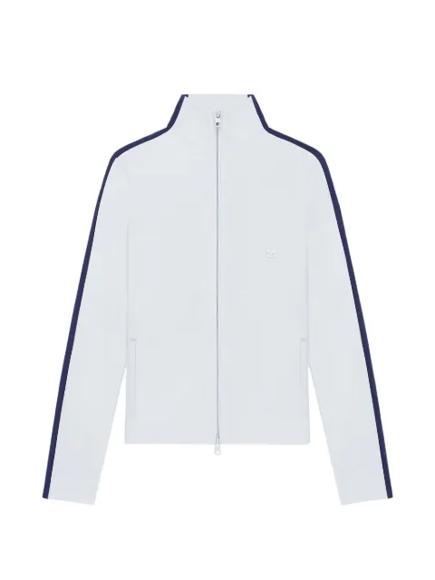 Courrèges logo-patch side-stripe track jacket
