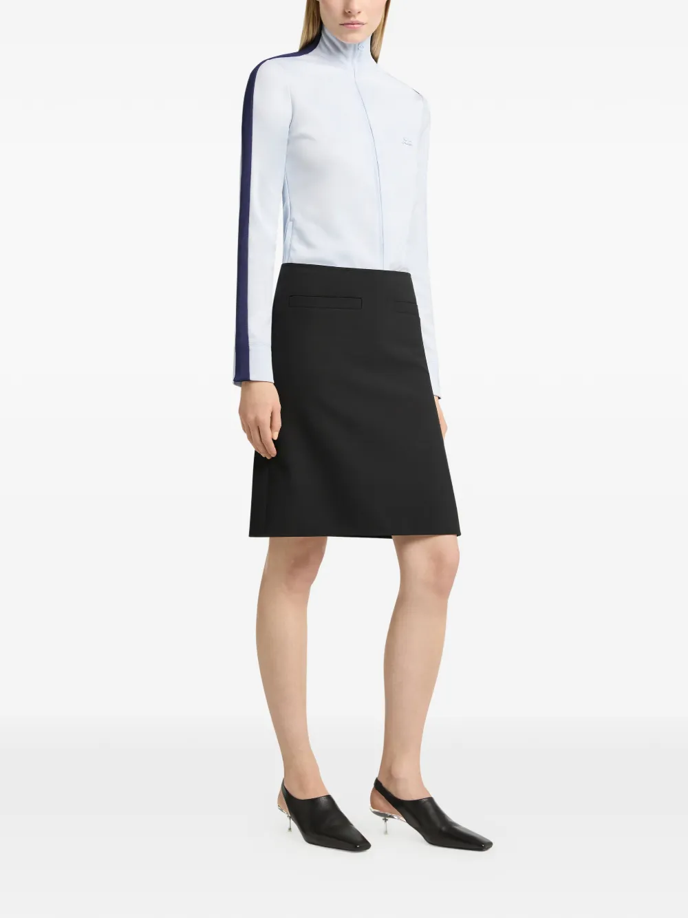 Courrèges Trainingsjack met logopatch en zijstreep Blauw