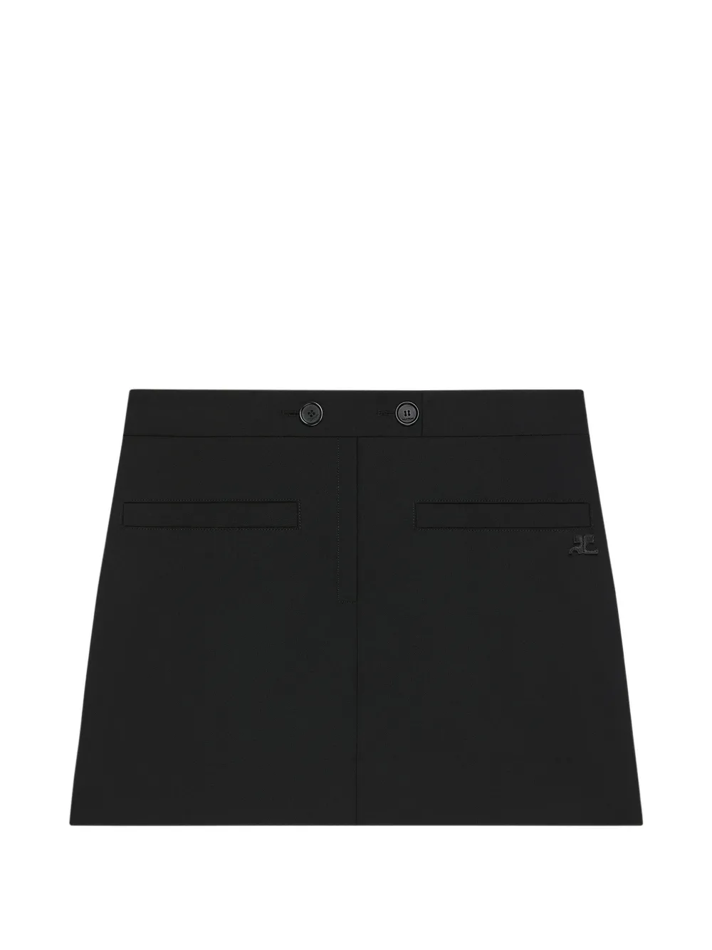 Courrèges Minigonna sartoriale - Nero
