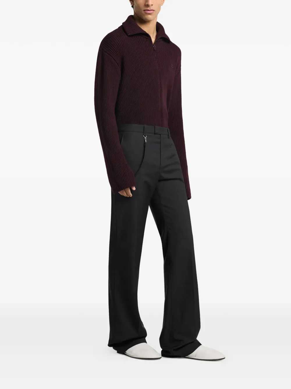 Courrèges Ribgebreide trui Rood